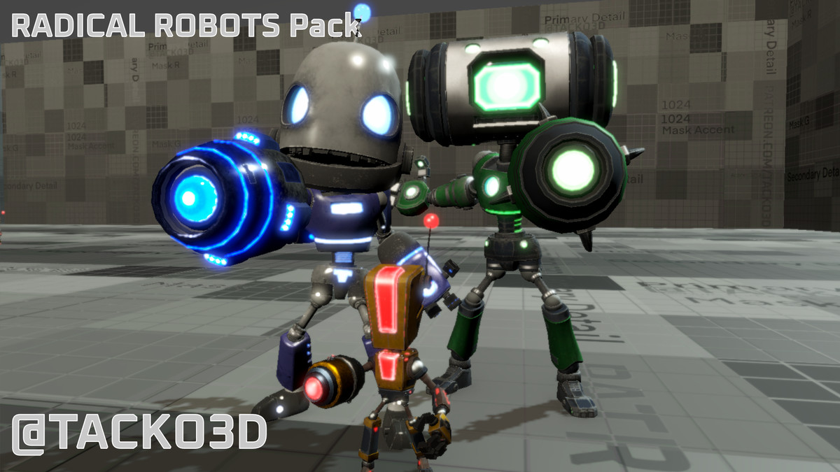 Radical Robots Pack - Customizable Robot TRIPLE PACK