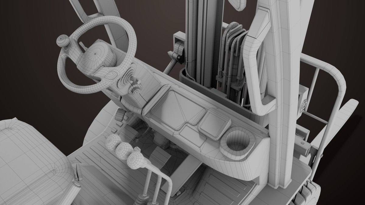 Forklift Truck 02 and 03 URP HDRP Textures