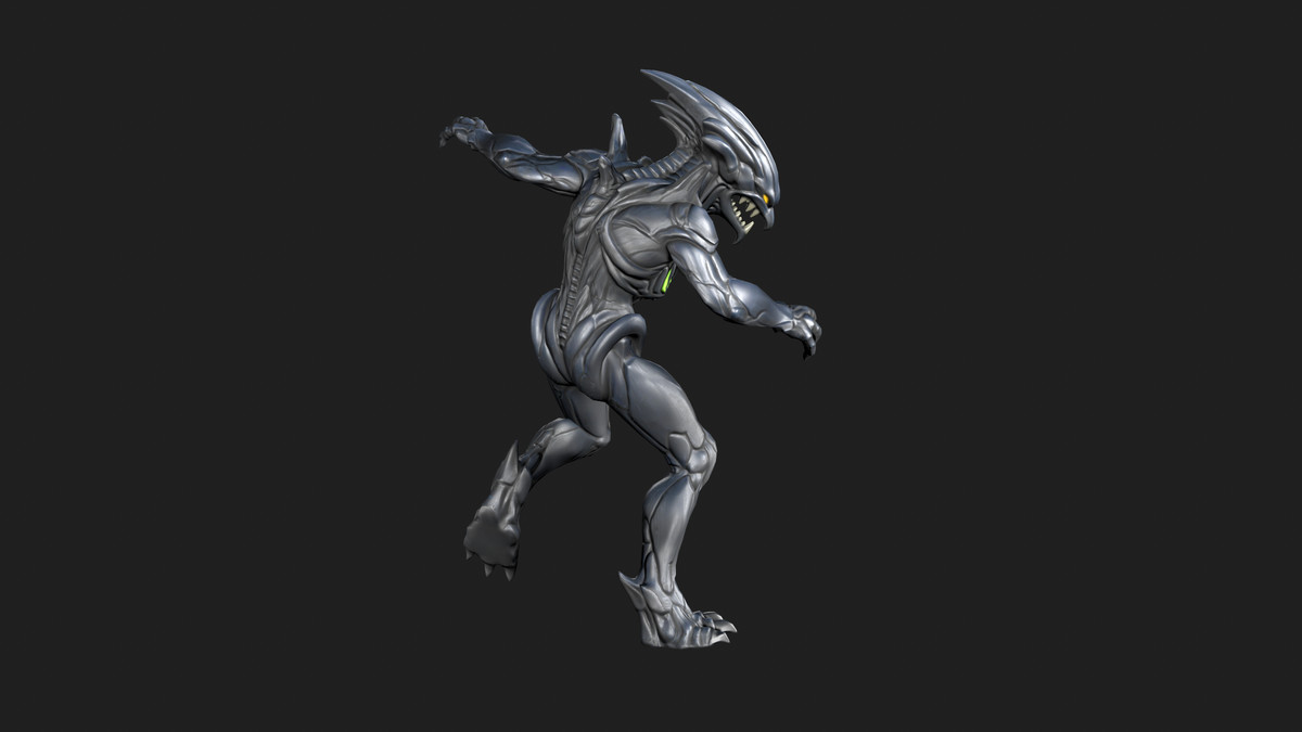 Alien Spitter – Sci-Fi Ranged Enemy (Rigged Game Ready Character)