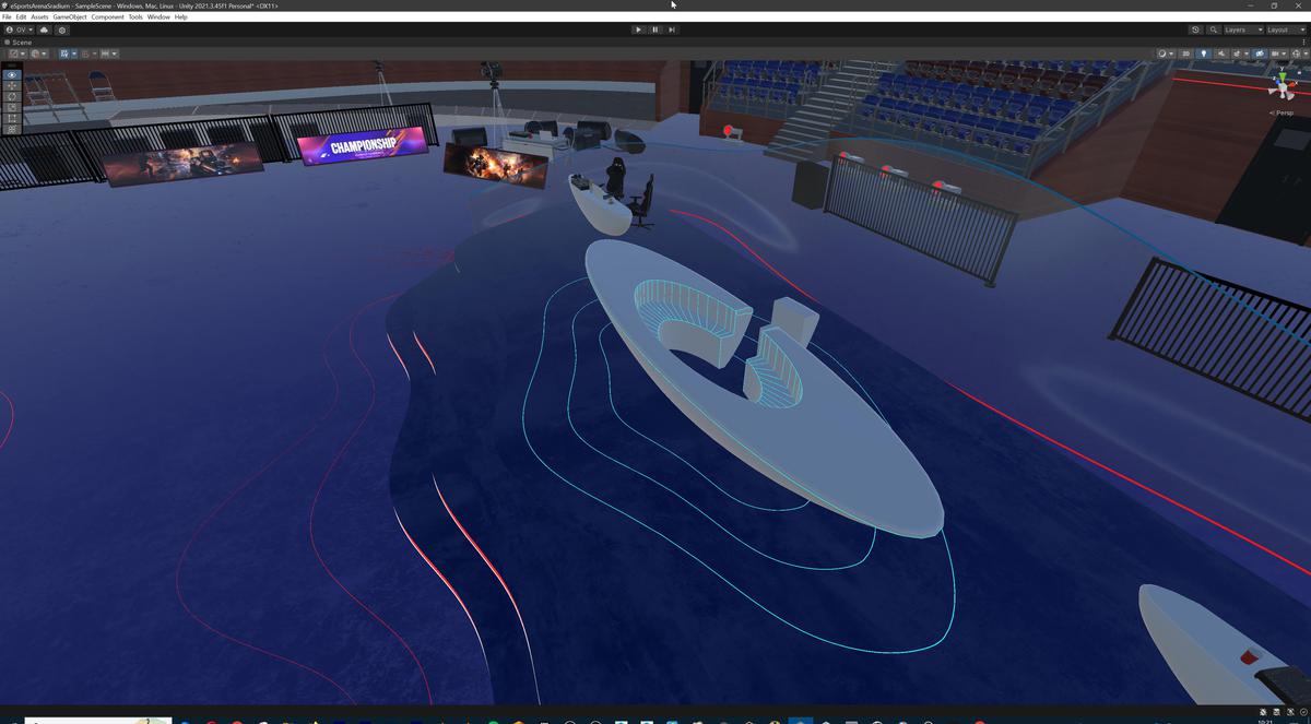 Futuristic Esports Arena Stadium – Tournament Stage 3d Environment Level