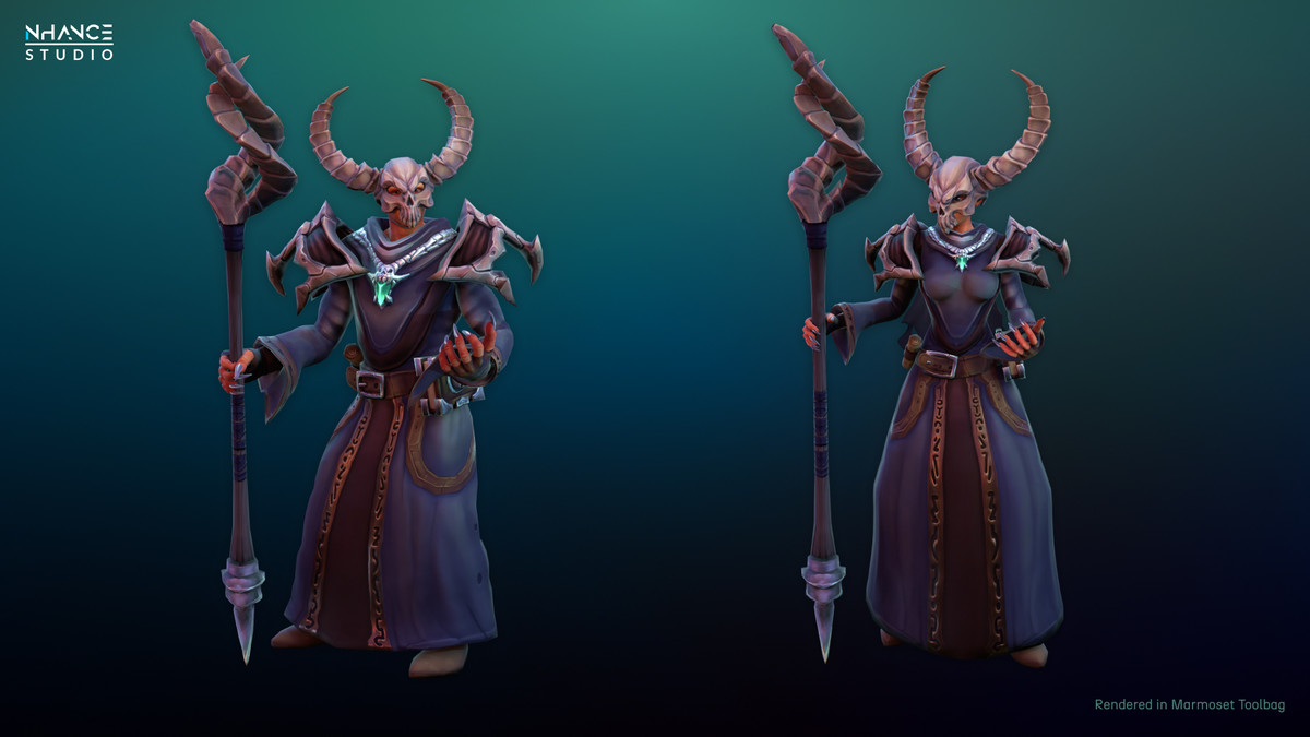 Stylized Fantasy Necromancer Outfit