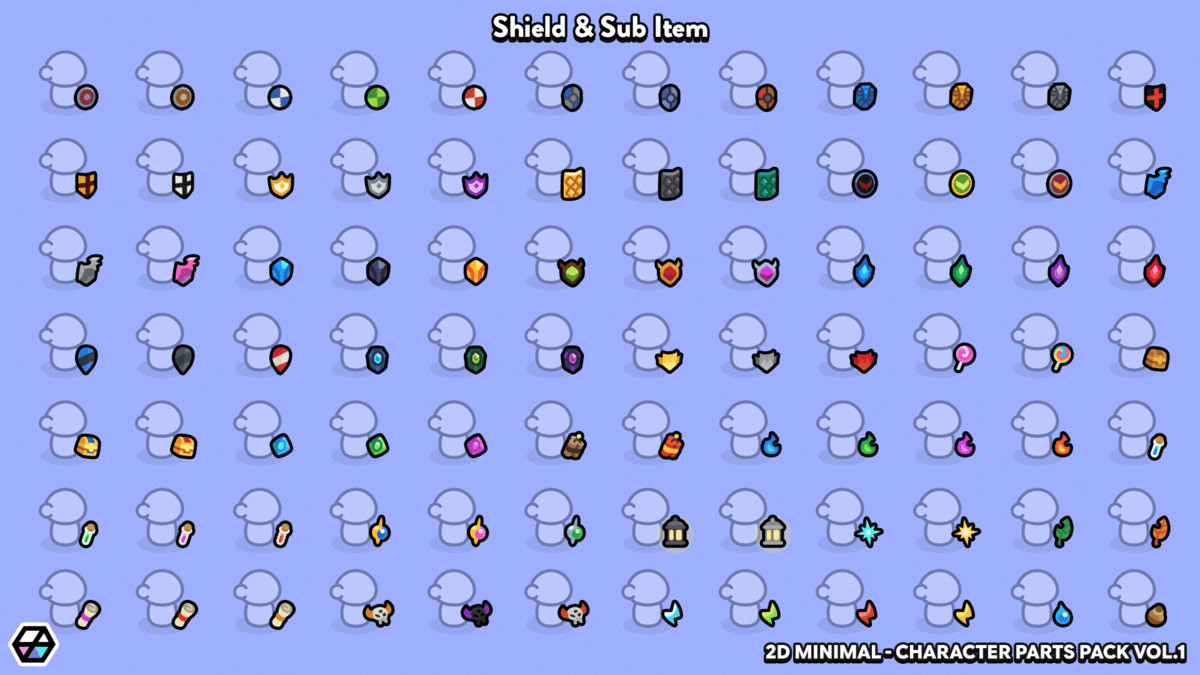 2D Minimal - Character Parts Pack Vol.1 [Expansion]