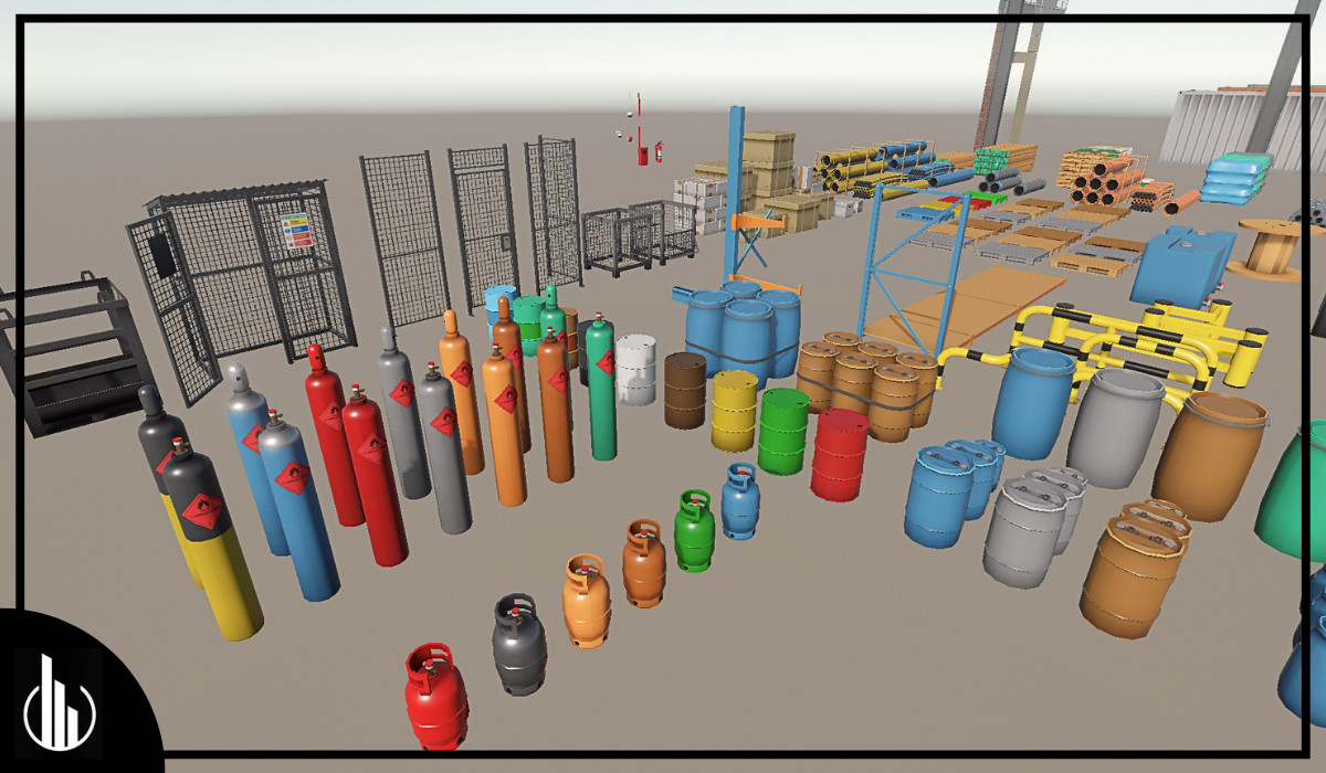 Warehouse Interior Low Poly Asset Pack