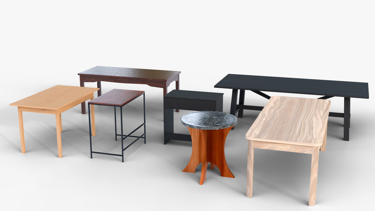 7 Wooden & Modern Table Mega Pack 2