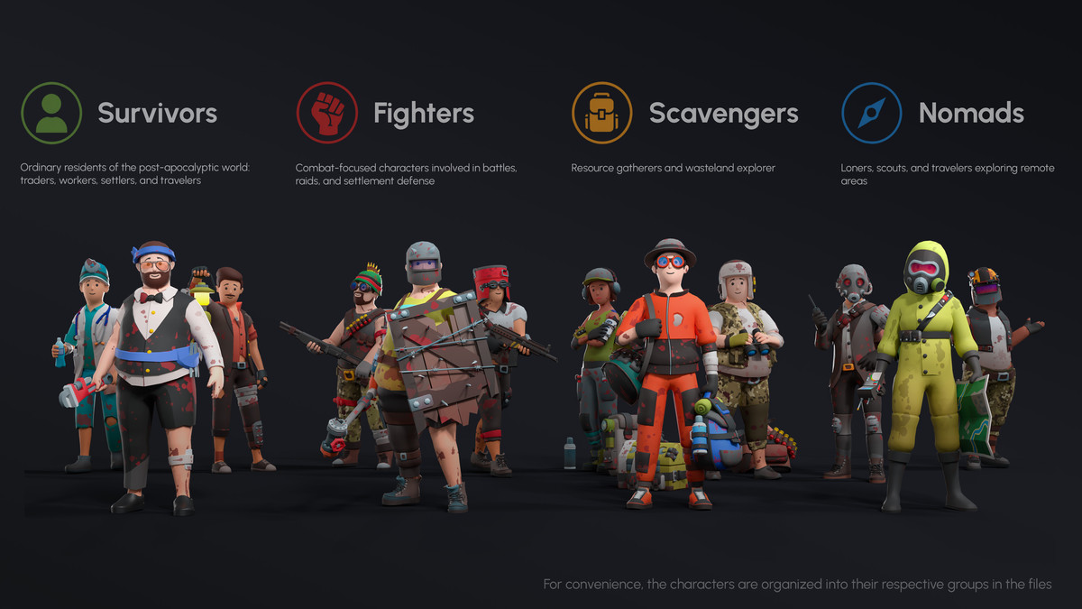 Apocalypse Characters - Modular Animated Pack
