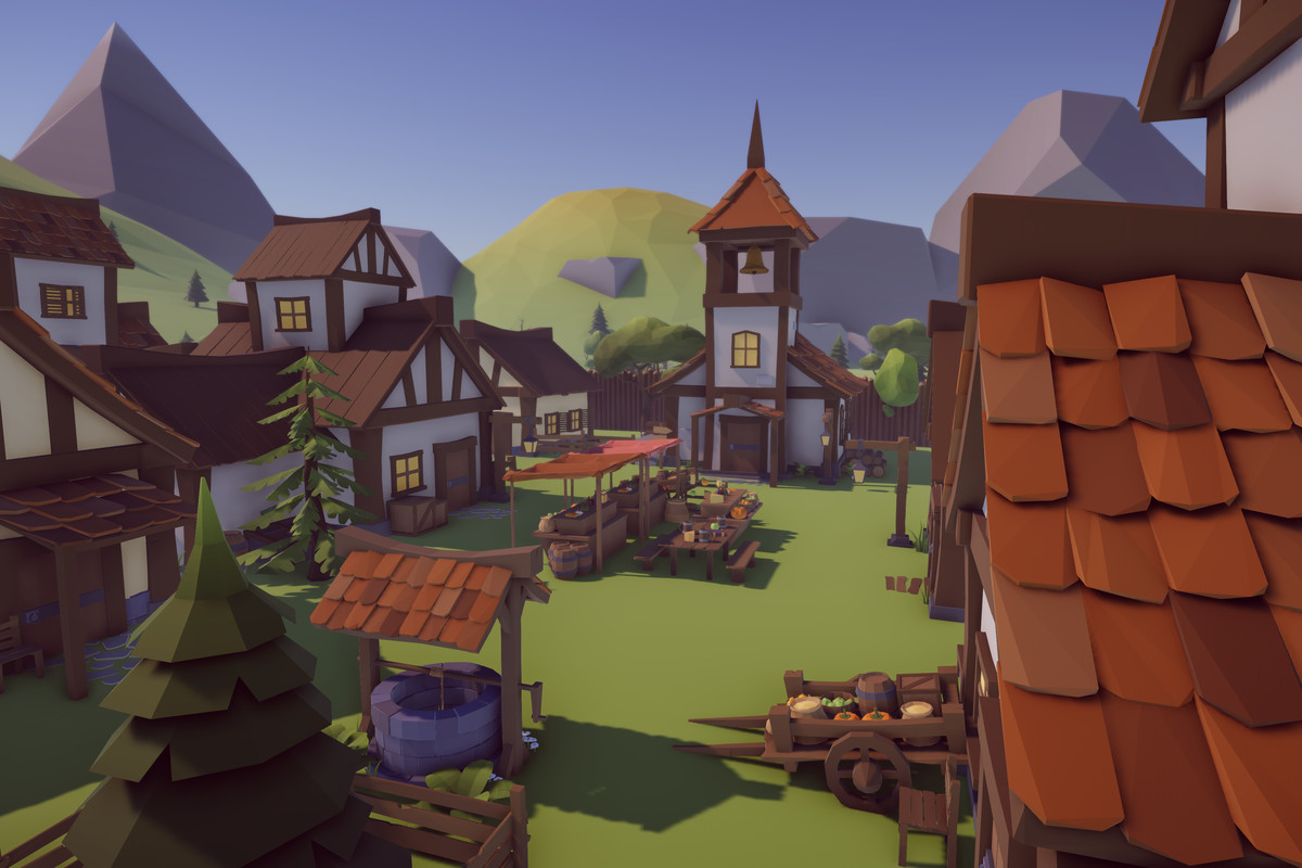 Low Poly Fantasy Medieval Village
