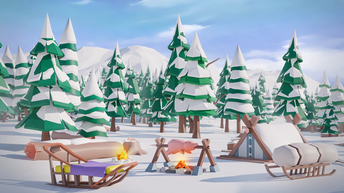 Arctic - Low Poly 3D Models Pack