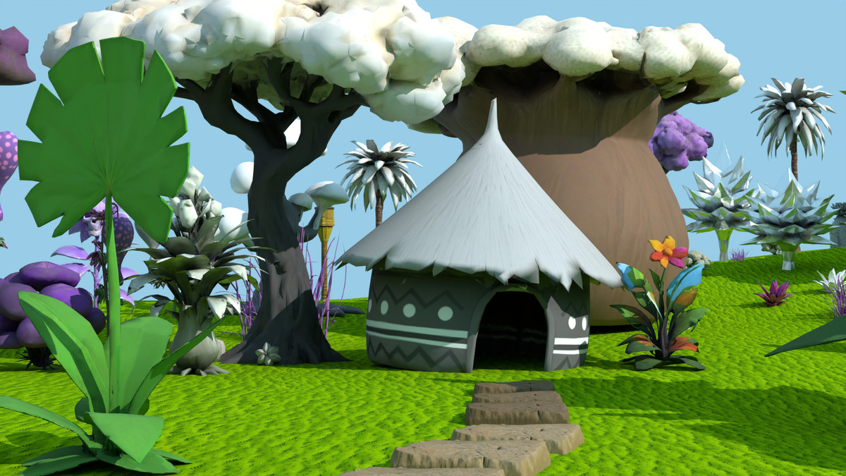 Tropical Tiki Jungle Deluxe Stylized Low Poly Modular Model Pack