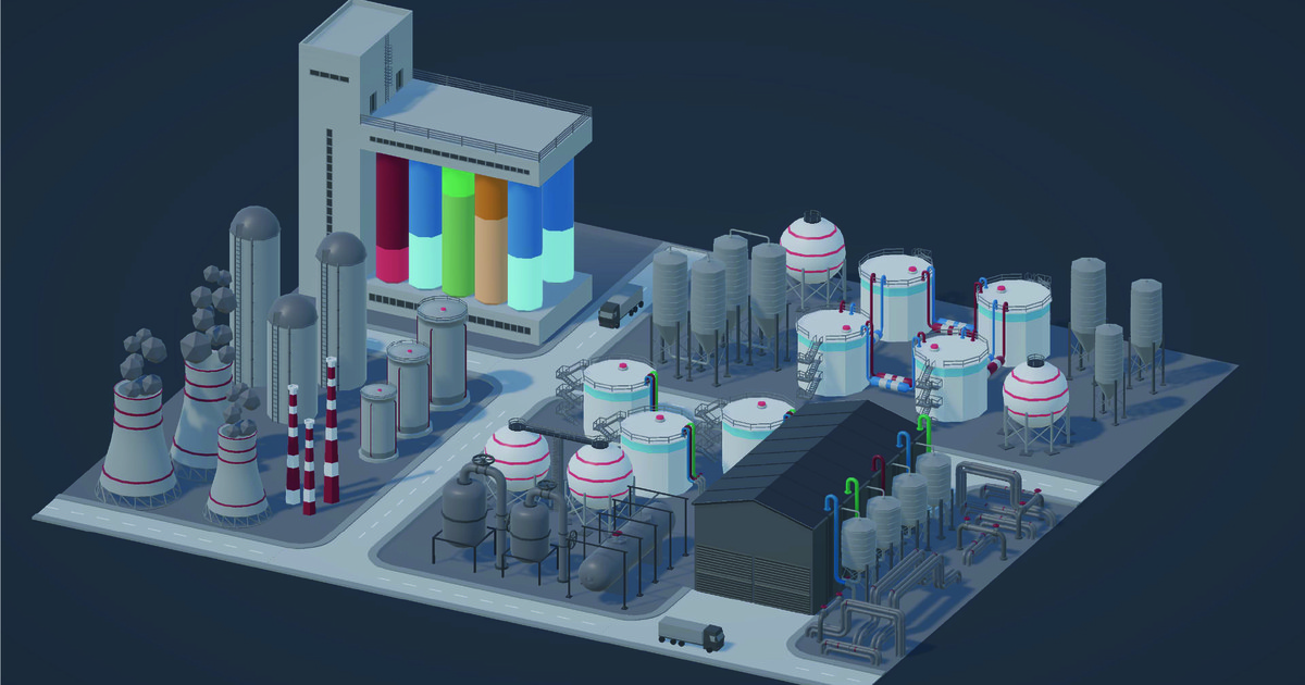 3D Low Poly Industrial Kitbash