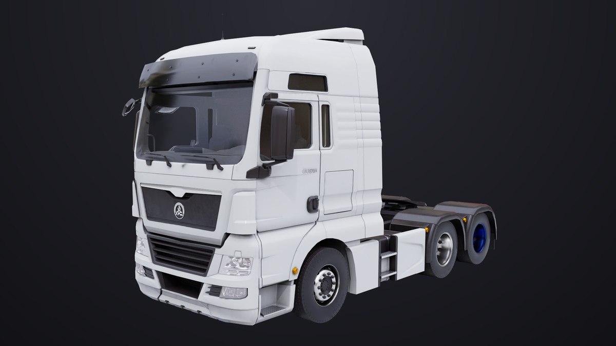 Heavy Truck 04 Chassis White URP HDRP Textures