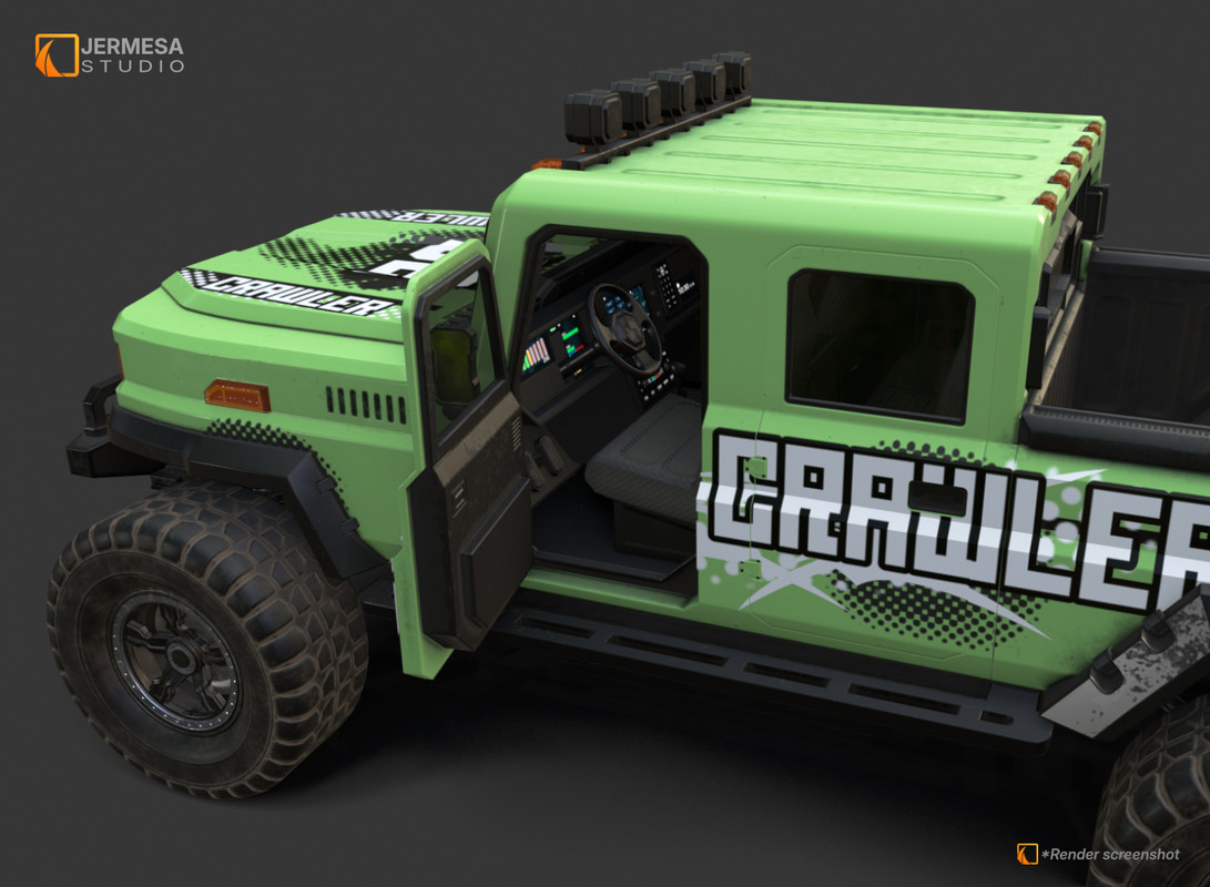 Off-Road Crawler 4x4 Pickup Vehicle Physics