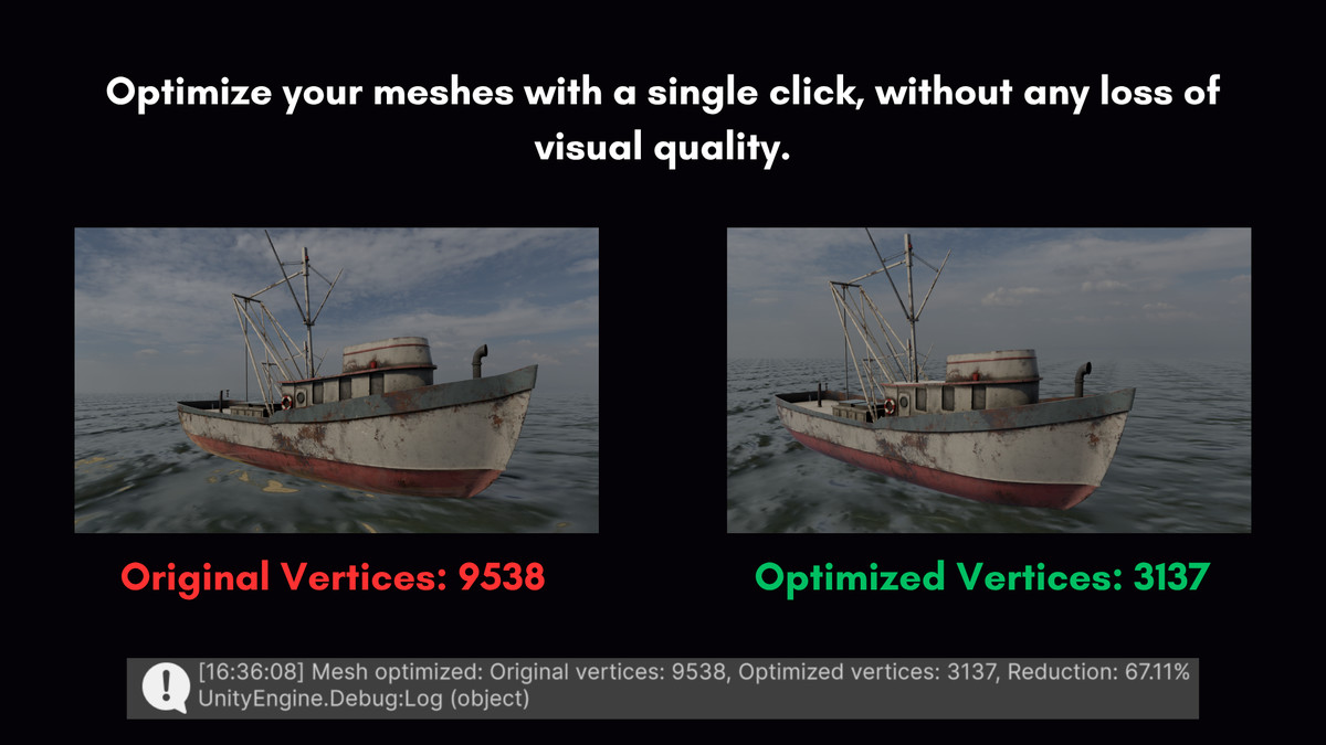 BT-OptiMeshX Extreme: Realtime Mesh Optimization, Geomorph LOD & Mesh Matrix