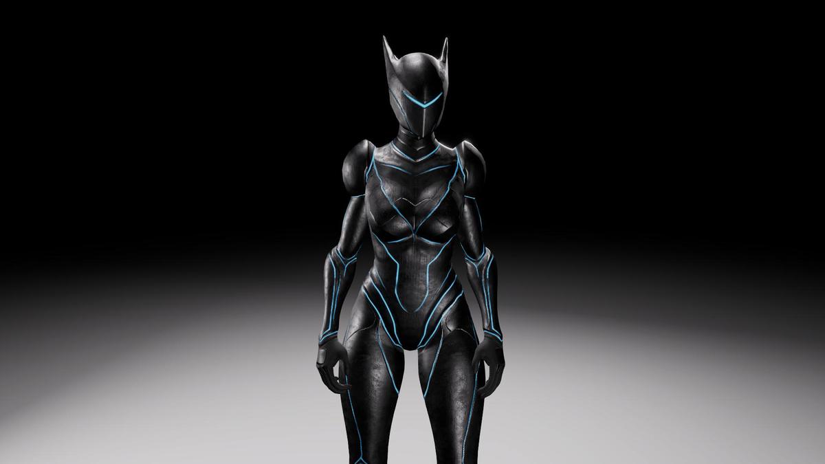 Cyber Sentinel – Stylized Sci-Fi Female Character