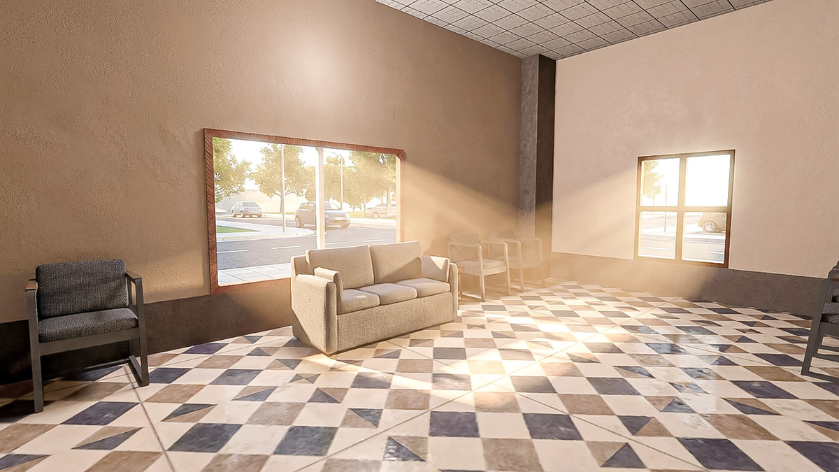 Police Station with Interior (Mobile Optimized + Baked Lighting)