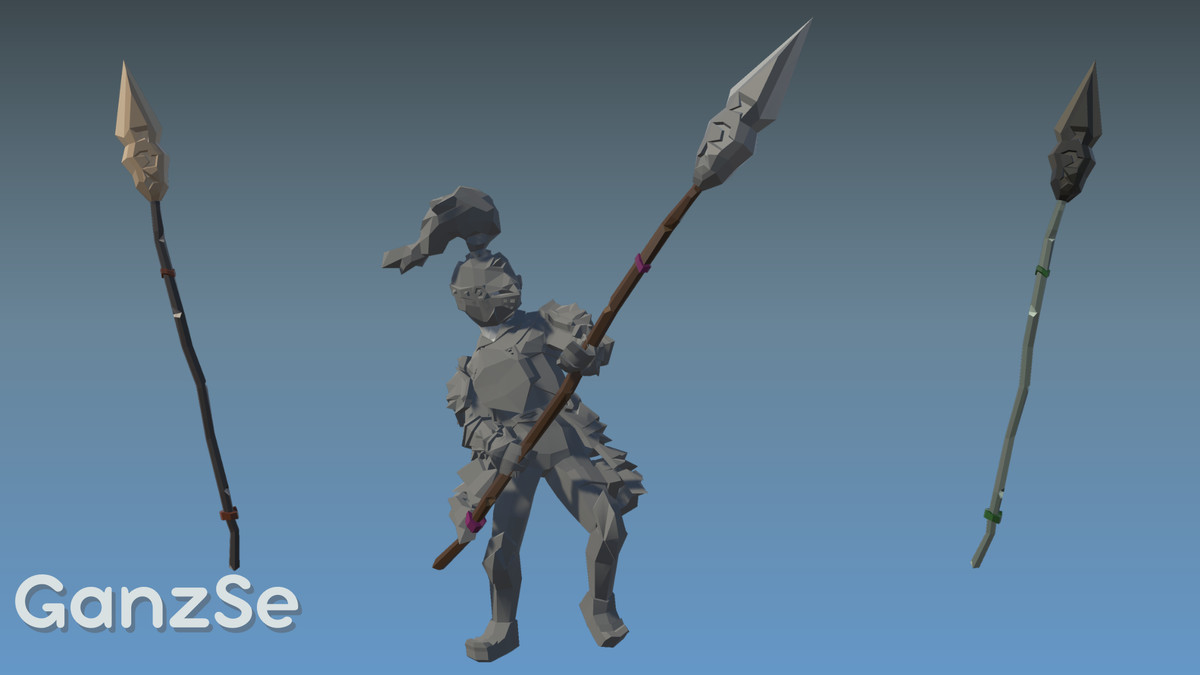 GanzSe Spears - Fantasy Low Poly Pack