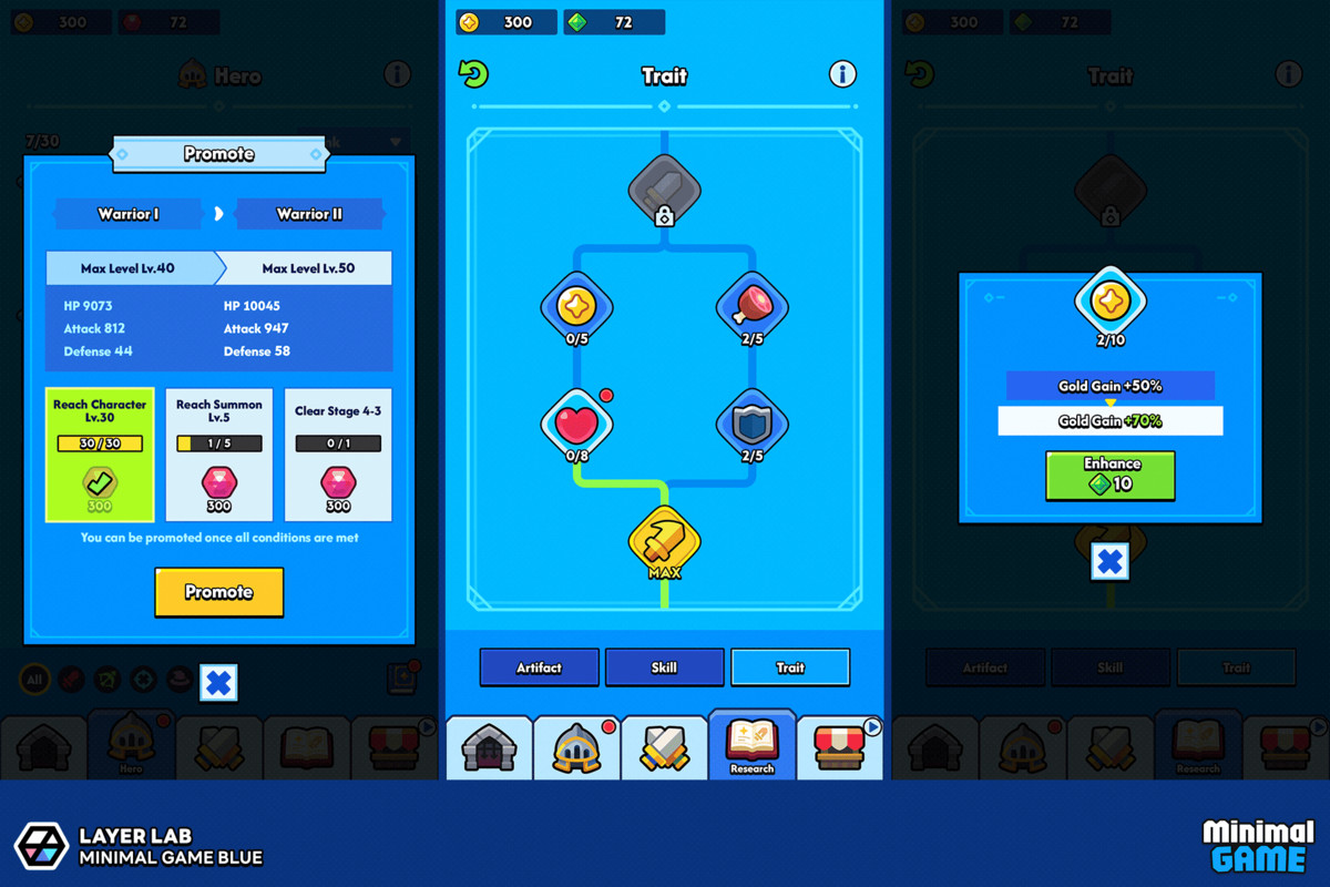 GUI Pro - Minimal Game Blue(+PSD)