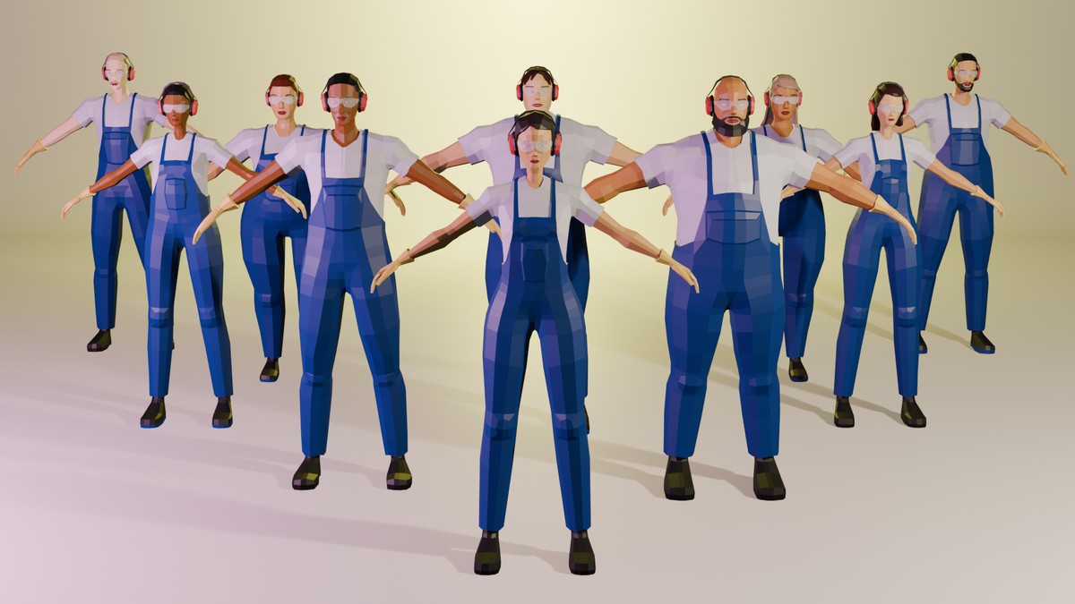 Low poly Characters - Modern theme