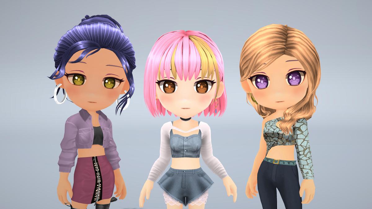 Modular Anime Female Character - Combo 4 (3 outfit)