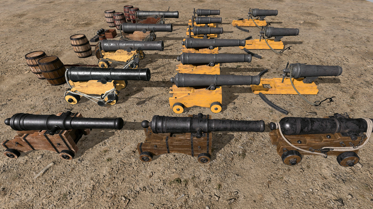 Cannon : Cannons, Cannon Balls & Gunpowder Barrels