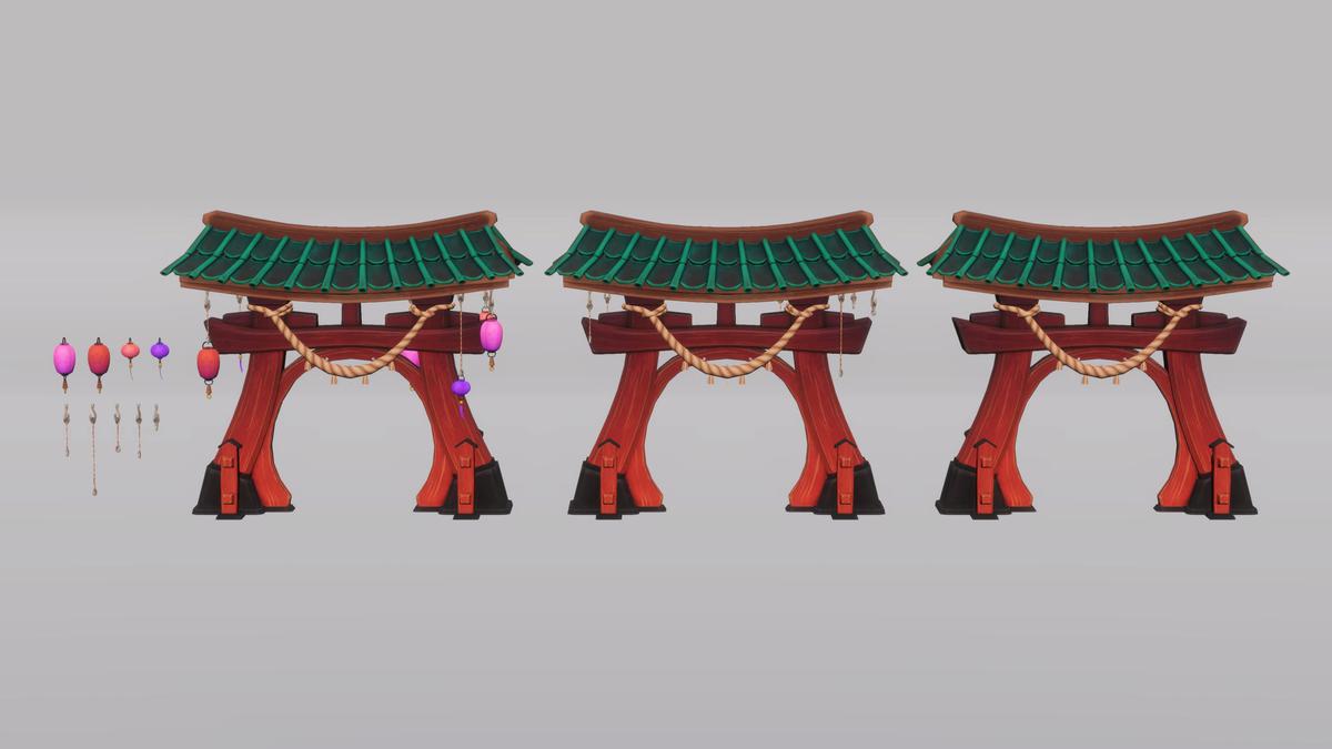 Stylized Japanese Shrine - Asset Pack