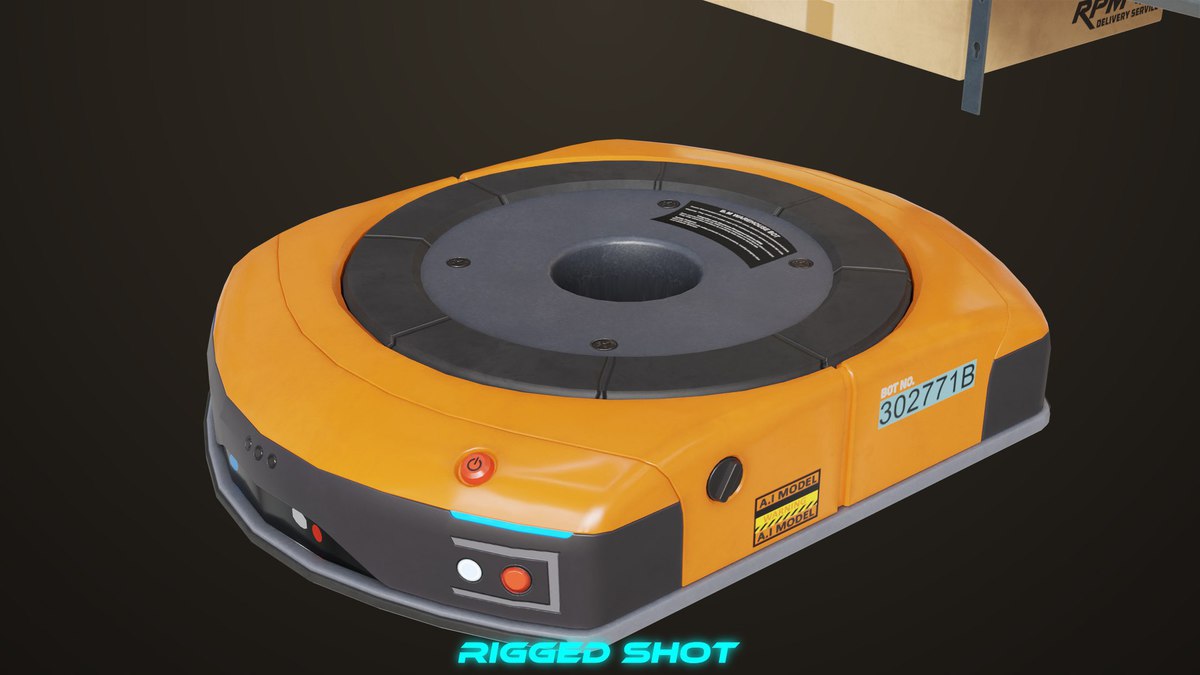 Warehouse Orange Robot Generic URP HDRP Textures