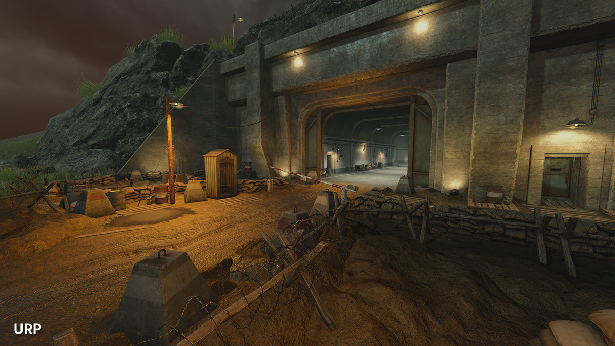 WW2 & Cold War Modular Military Bunker Entrance, Tunnel and Checkpoint