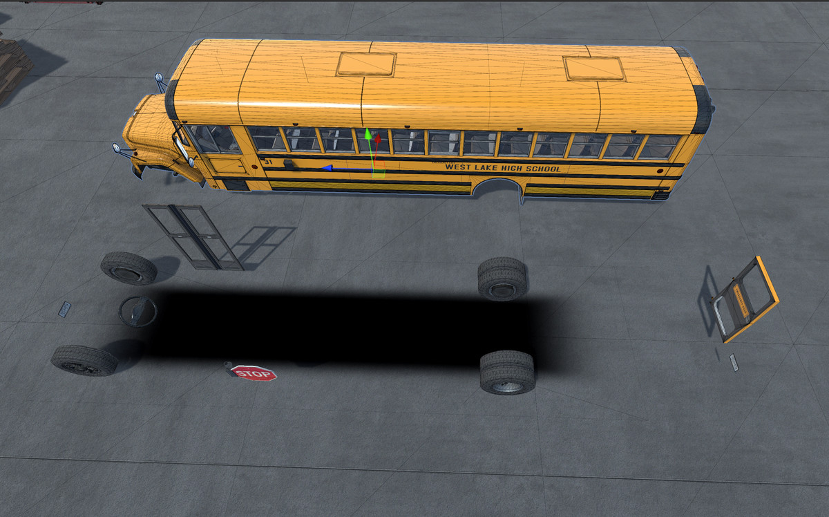 80s generic american school bus