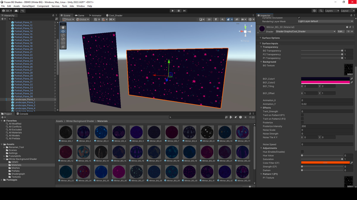 Winter Background's & Shaders