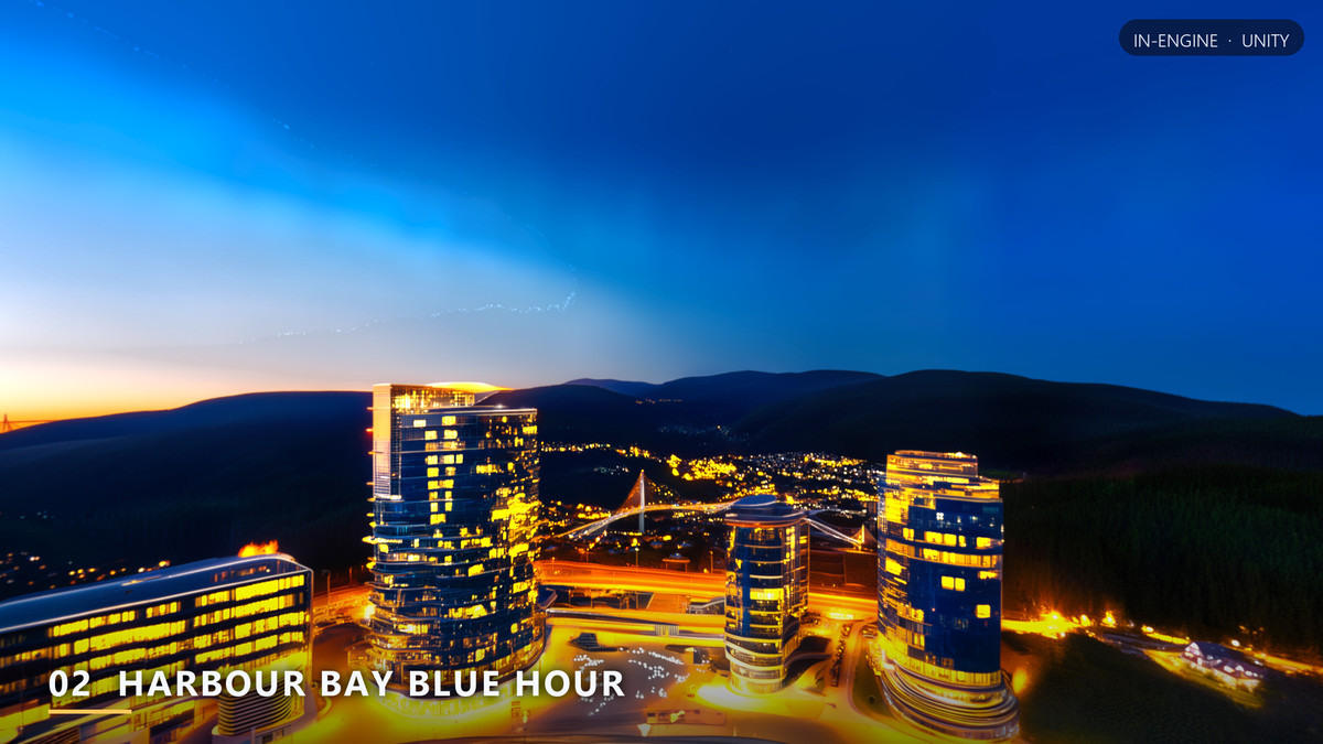 City Lights at Night - 8K True HDR Skyboxes (URP, HDRP)