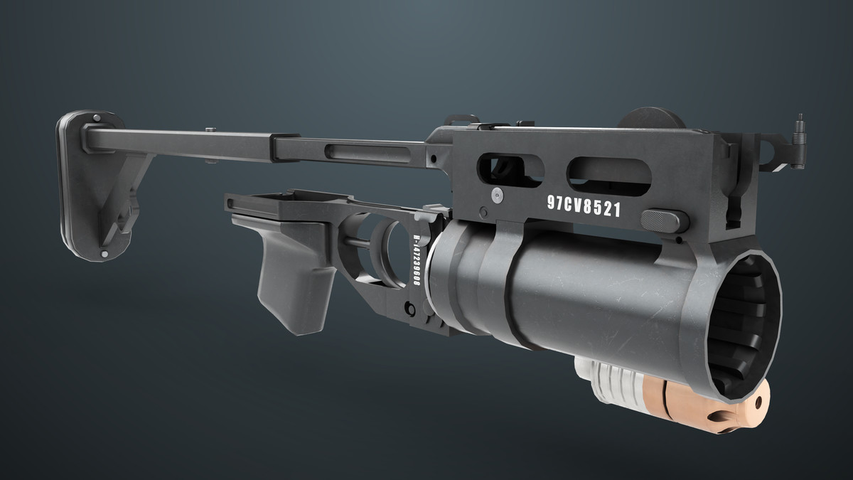 Grenade Launcher 03 Standalone Black URP HDRP Textures