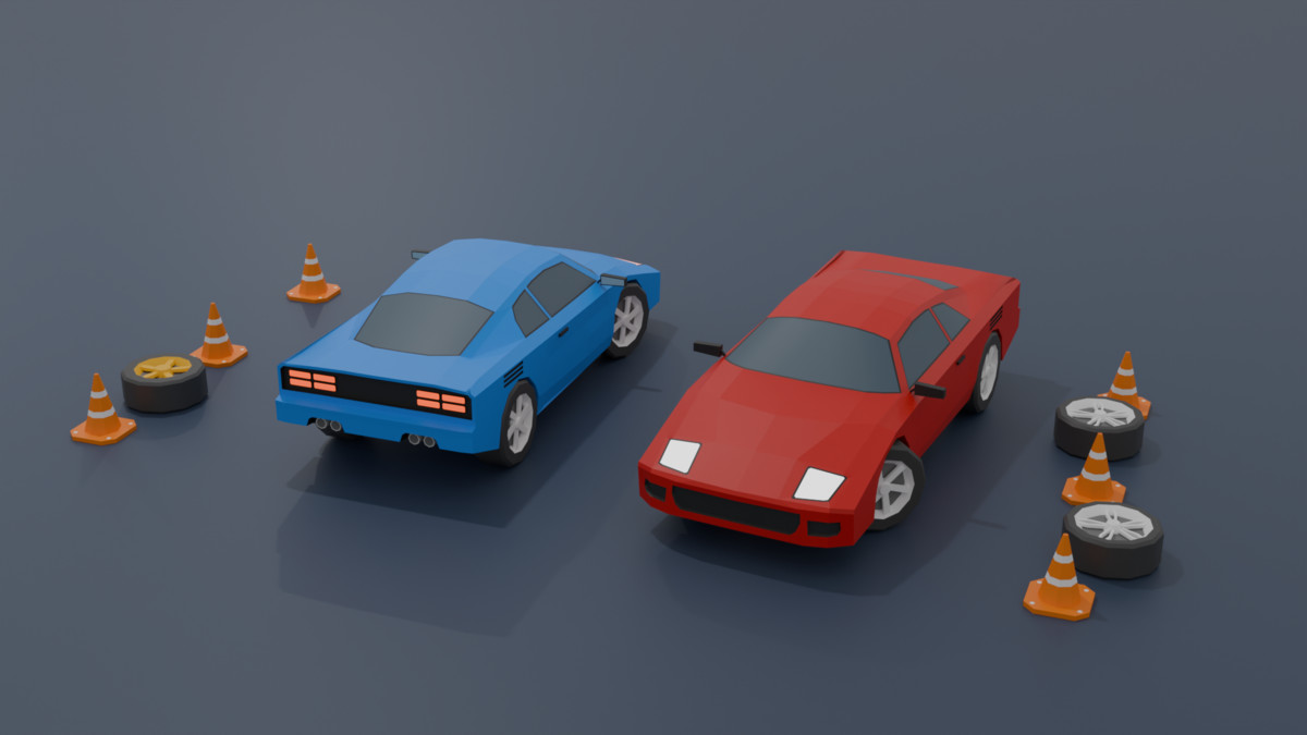 Mobile Optimize-Low Poly Vehicles