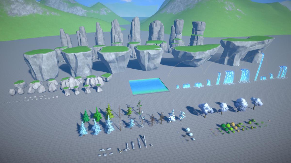 Stylized Snow & Pine Forest