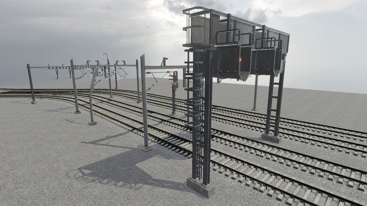 Train Power Lines and Signals