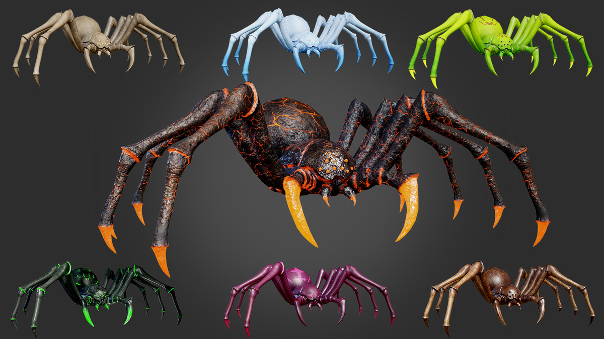 Stylized Spider 7 Skin Variants Pack