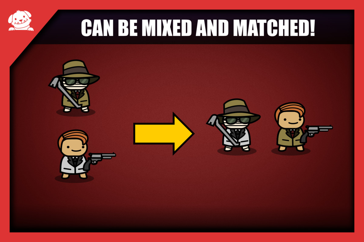 Simple 2D Cute Horror Characters Pack 2