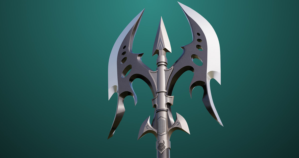 Battle Axe 01 Silver URP HDRP Textures