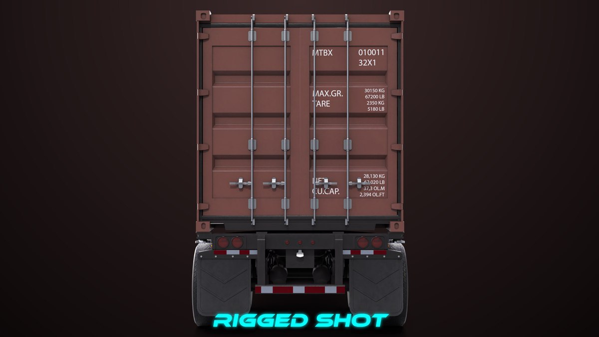 Container Carrier Trailer 03 URP HDRP Textures