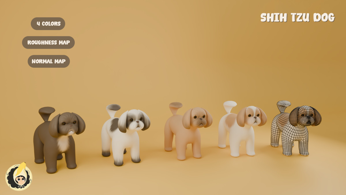 Animated Shih Tzu Dog