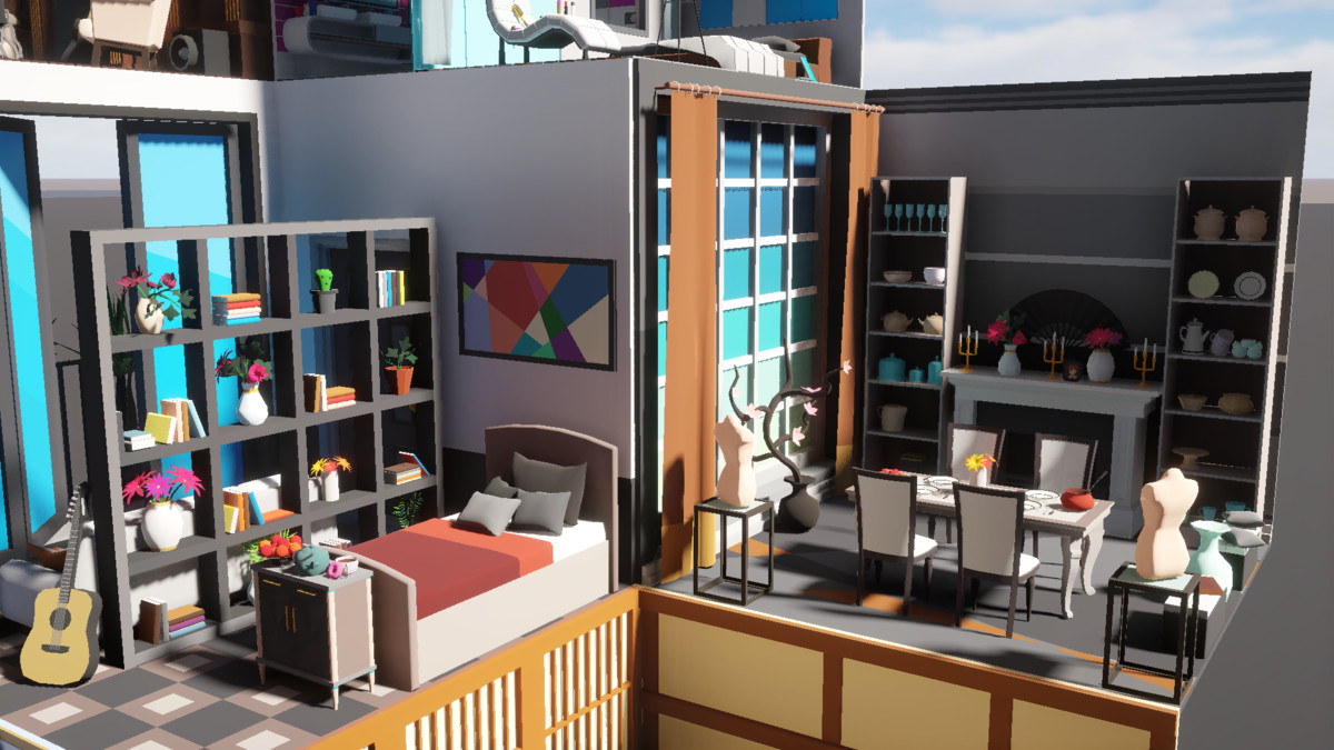 Low Poly 15 Rooms 1000+ objects Vol.1