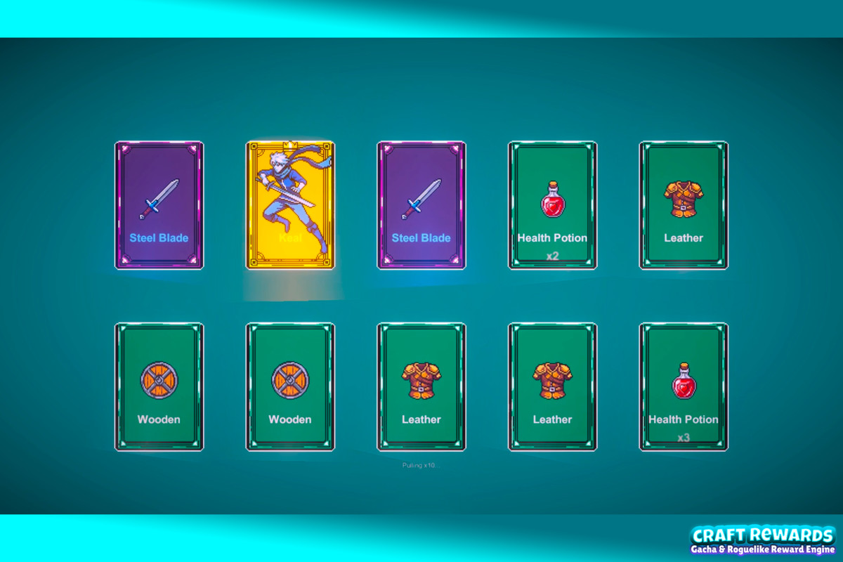 CraftRewards: Gacha & Roguelike Reward Engine