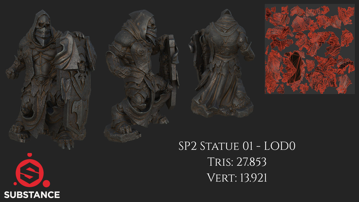 5 Dark Fantasy Statues (Pack 2)