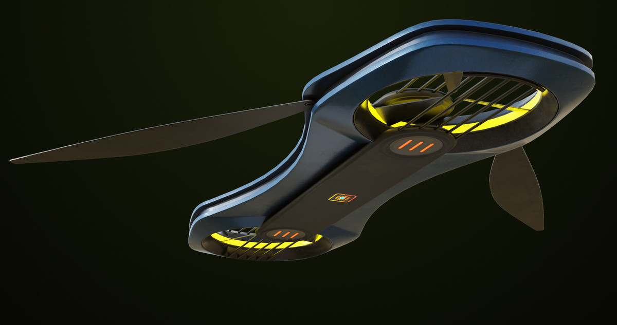 Sci Fi Hoverboard 02 URP HDRP Textures