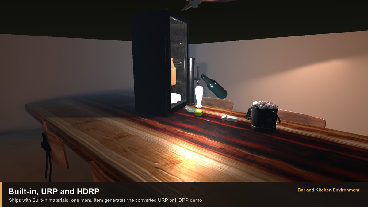 Bar and Kitchen Environment — Props, Prefabs and Demo Scenes