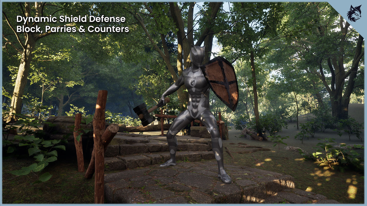 Hammer and Shield Combat Animation Pack
