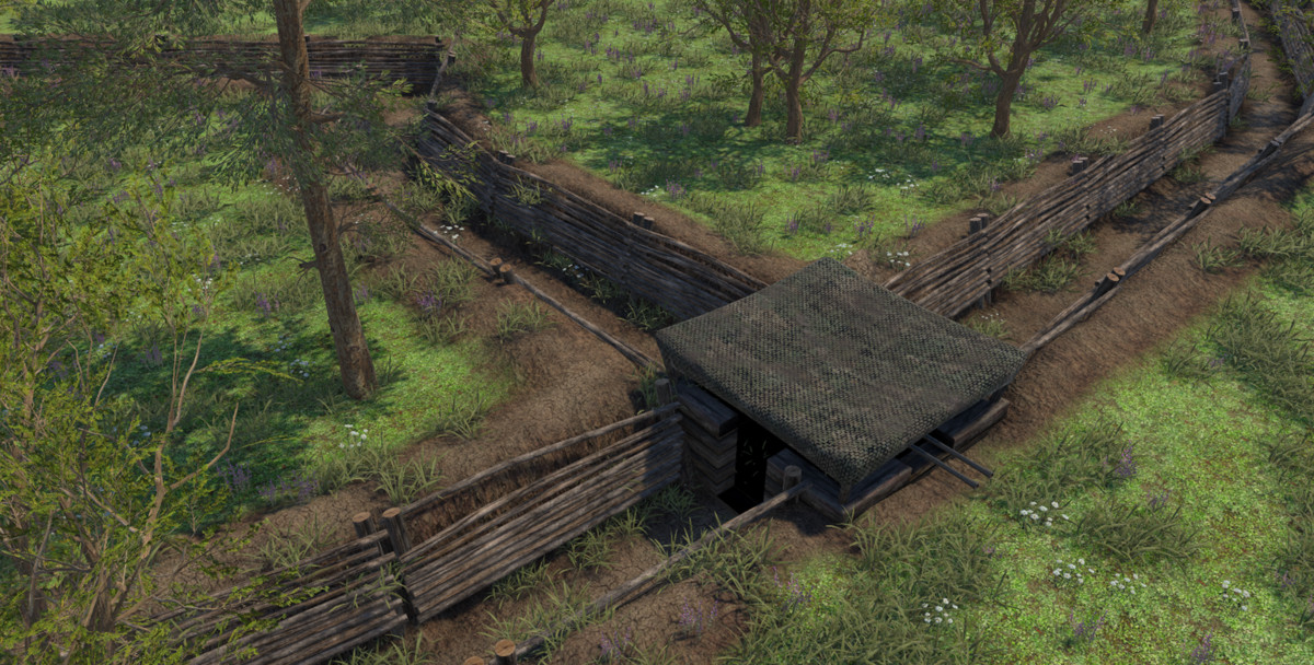 3D World War II Trenches Set