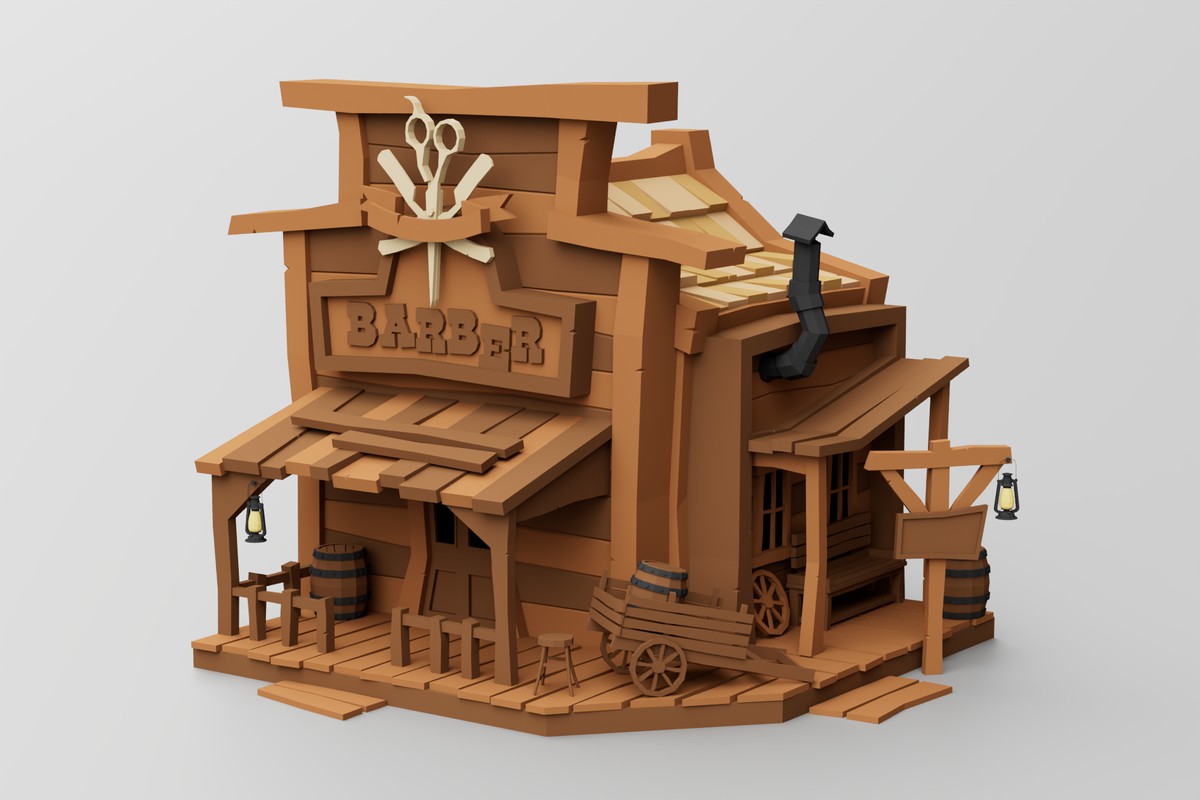 12 Wild West Buildings Pack