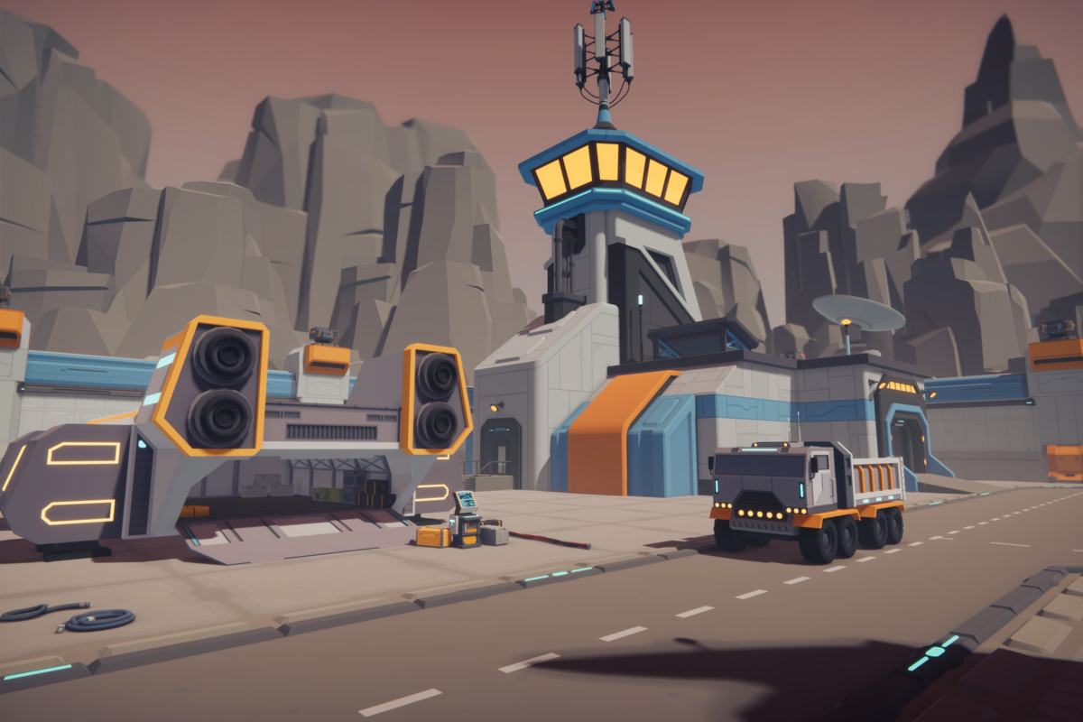 Low Poly Sci-Fi Military Resource Base