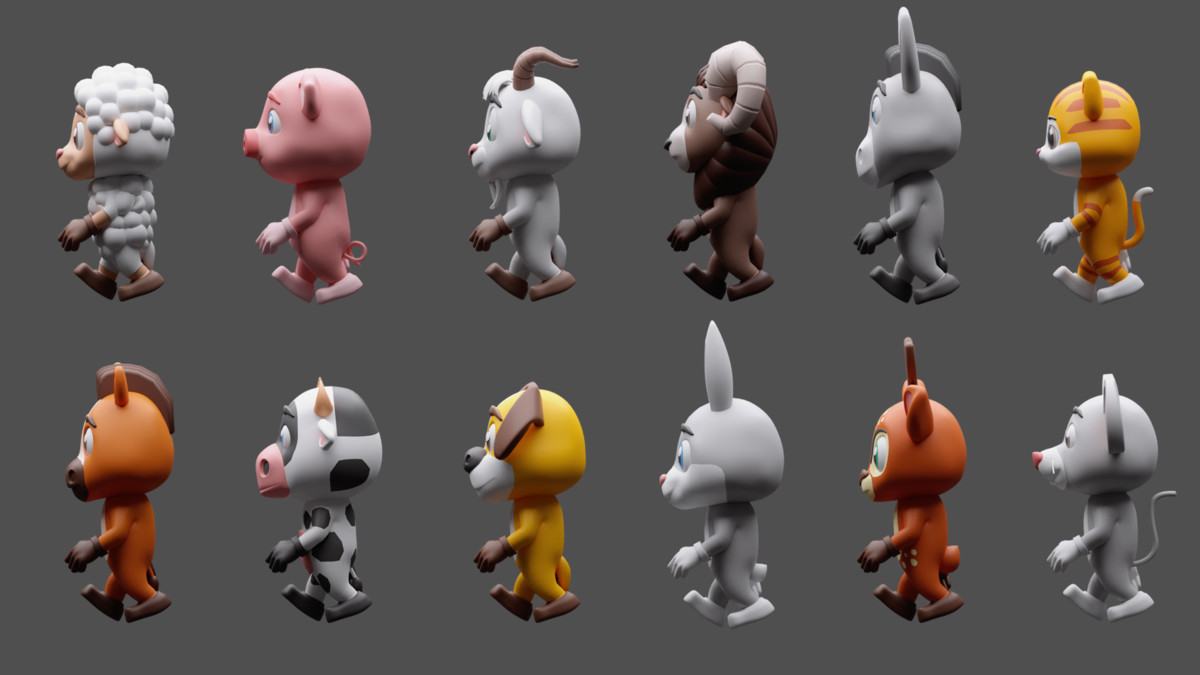 Cartoon characters animals 3 01