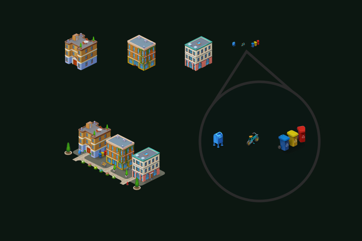 Isometric City Blocks Pack