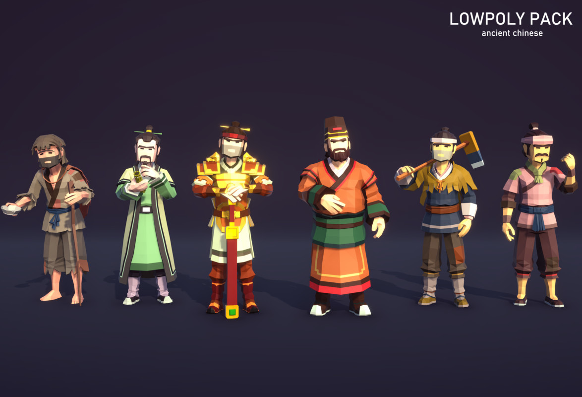 LowpolyPack_Ancient Chinese